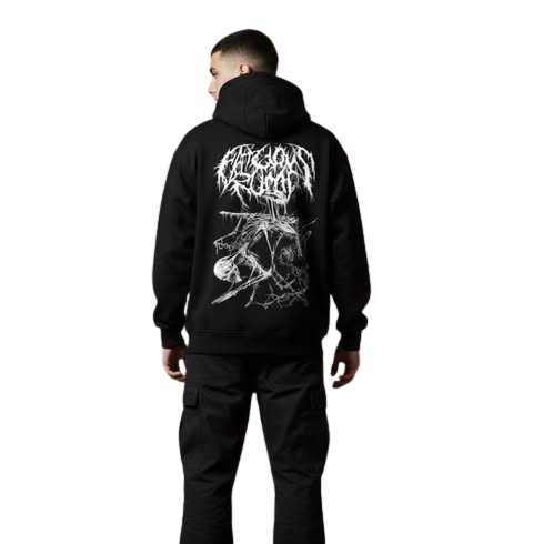 No Mercy Skeleton– Extreme Gothic Graphic Hoodie Limited Edition